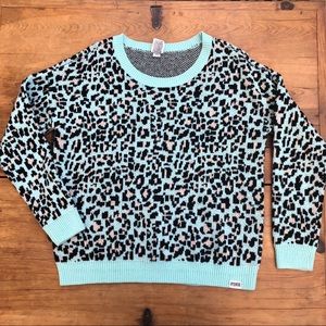 PINK Victoria’s Secret Cheetah Print Knit Sweater